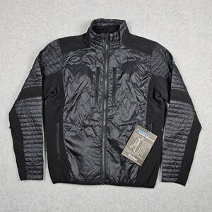 Kuhl Men Medium Projekt Firefly Black Jacket Primaloft Gold Insulated Puffer Zip